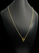ESCAPULÁRIO CADEADO 1MM SANTO ANJO E ORAÇÃO 70CM - BANHADO A OURO 18K