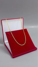 CORDÃO CADEADO 4MM - BANHADO A OURO 18K