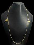ESCAPULÁRIO CADEADO 1MM SANTO ANJO E ORAÇÃO 70CM - BANHADO A OURO 18K