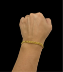 PULSEIRA FRISO DUPLO 5MM - BANHADO A OURO 18K