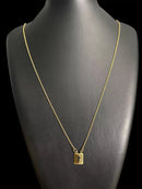 ESCAPULÁRIO ESPÍRITO SANTO E CRUZ - BANHADO A OURO 18k