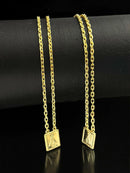 ESCAPULÁRIO CADEADO 1MM NOSSA SENHORA - BANHADO A OURO 18K