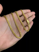CORDÃO GRUMET 5MM - BANHADO A OURO 18k
