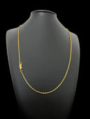 CORDÃO TIJOLINHO 1MM- BANHADO A OURO 18K