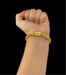 PULSEIRA CADEADO 8MM - BANHADA A OURO 18K