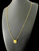ESCAPULÁRIO TIJOLINHO 1MM SÃO JORGE REDONDO - BANHADO A OURO 18K