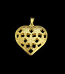 PINGENTE CORAÇÃO M VAZADO -BANHADO A OURO 18K