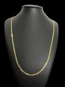 CORDÃO 3MM PIASTRINE - BANHADO A OURO 18k