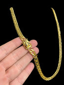 CORDÃO GRUMET 10MM FECHO SANTA - BANHADO A OURO 18K