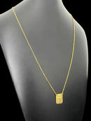 ESCAPULÁRIO 1MM ESPÍRITO SANTO E CRUZ - BANHADO A OURO 18k