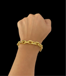 PULSEIRA CADEADO 12MM - BANHADA A OURO 18K