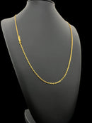 CORDÃO CADEADO 1MM- BANHADO A OURO 18K