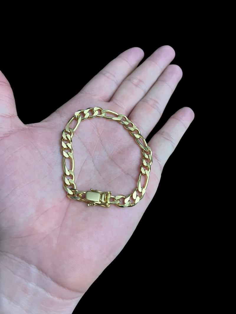 PULSEIRA 3X1 8MM - BANHADO A OURO 18k