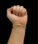 PULSEIRA FRISO DUPLO 5MM - BANHADO A OURO 18K