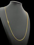 CORDÃO CADEADO 1MM- BANHADO A OURO 18K