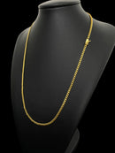CORDÃO PITBULL 3MM 70 CM - BANHADO A OURO 18k