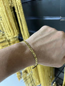 PULSEIRA PIASTRINE 5MM - BANHADO A OURO 18k
