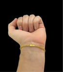 PULSEIRA GRUMET 3MM - BANHADO A OURO 18K
