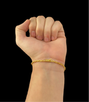 PULSEIRA CADEADO 2MM - BANHADA A OURO 18K