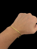 PULSEIRA PIASTRINE 3MM - BANHADO A OURO 18k