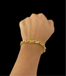 PULSEIRA CADEADO 10MM - BANHADA A OURO 18K