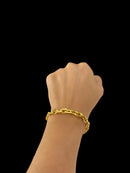 PULSEIRA CADEADO 10MM ESPECIAL FECHO NOSSA SENHORA - BANHADA A OURO 18K
