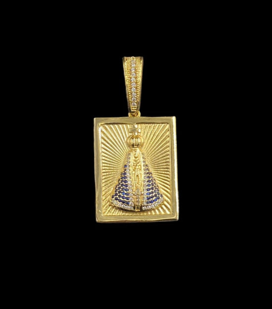 PINGENTE NOSSA SENHORA M - BANHADO A OURO 18K