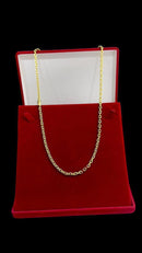 CORDÃO CADEADO 4MM - BANHADO A OURO 18K