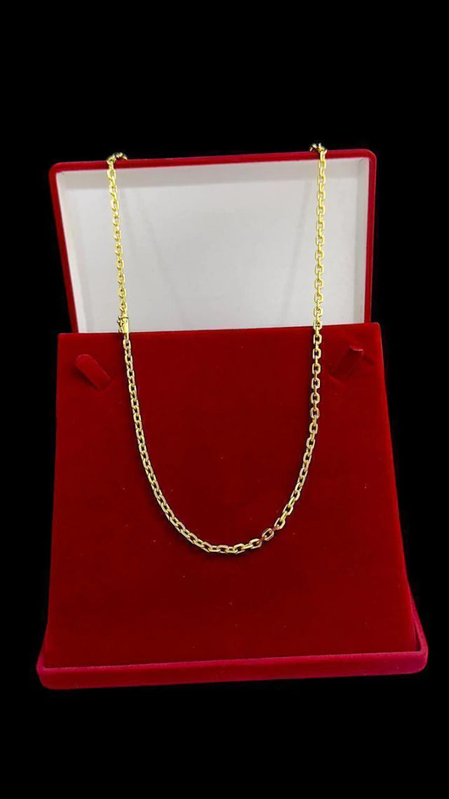 CORDÃO CADEADO 4MM - BANHADO A OURO 18K