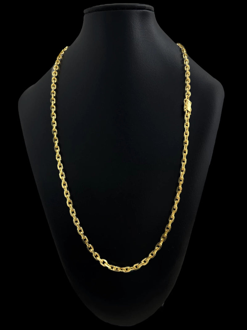 CORDÃO GRUMET 15MM FECHO MÃO REZANDO - BANHADO A OURO 18K