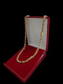 CORDÃO CADEADO 5MM - BANHADO A OURO 18k