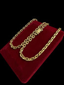 CORDÃO CADEADO 5MM - BANHADO A OURO 18k