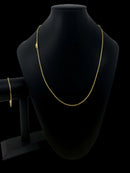 CORDÃO CADEADO + PULSEIRA 1MM - BANHADO A OURO 18K