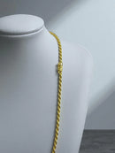 CORDÃO + PULSEIRA BAIANO 3MM FEMININO - BANHADO A OURO 18K