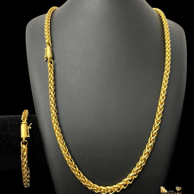 KIT PERUANO 8MM - BANHADO A OURO 18K