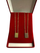 ESCAPULÁRIO CADEADO 1MM ORAÇÃO PAI NOSSO 70CM - BANHADO A OURO 18K