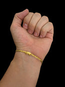 PULSEIRA PIASTRINE 3MM - BANHADO A OURO 18k
