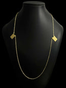 ESCAPULÁRIO CADEADO 1MM ORAÇÃO PAI NOSSO 70CM - BANHADO A OURO 18K