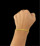 PULSEIRA CADEADO DUPLO 5MM - BANHADA A OURO 18K