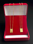 ESCAPULÁRIO TIJOLINHO 1MM GATINHO - BANHADO A OURO 18K
