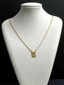 ESCAPULÁRIO TIJOLINHO 1MM GATINHO - BANHADO A OURO 18K