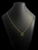 ESCAPULÁRIO CADEADO 1MM FÉ C/ CRUZ VAZADO 70CM - BANHADO A OURO 18k