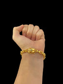 PULSEIRA CADEADO 10MM ESPECIAL FECHO NOSSA SENHORA - BANHADA A OURO 18K