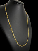 CORDÃO PITBULL 3MM 70 CM - BANHADO A OURO 18k