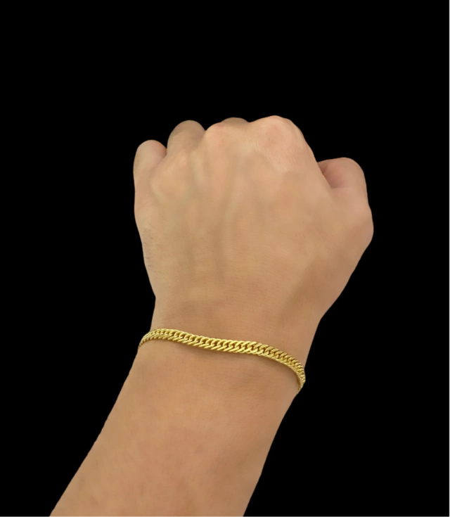 PULSEIRA GRUMET 5MM - BANHADA A OURO 18K