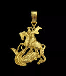PINGENTE SÃO JORGE 3D G - BANHADO A OURO 18K