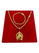 KIT GRUMET 5MM + PINGENTE CAVALO BANHADO A OURO 18K