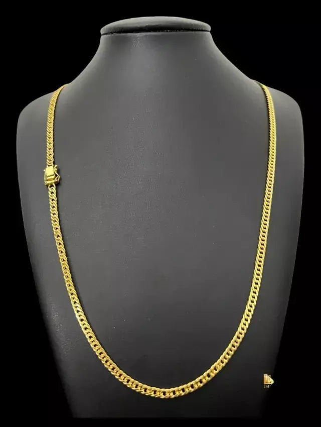 CORDÃO GRUMET 5MM - BANHADO A OURO 18k
