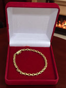 PULSEIRA CADEADO 4MM - BANHADA A OURO 18K