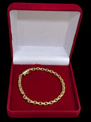 PULSEIRA CADEADO 4MM BANHADA A OURO 18K